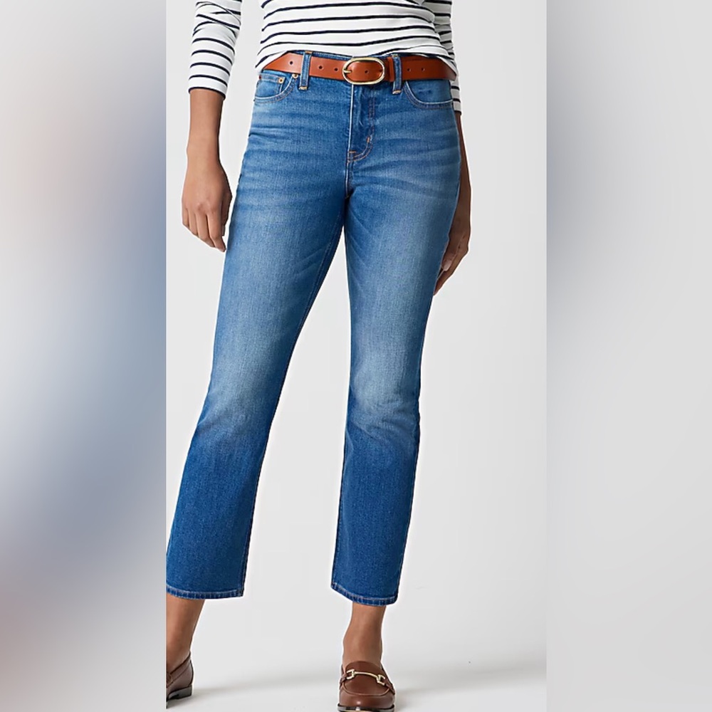J. Crew Mid-Rise Flare Crop Jeans